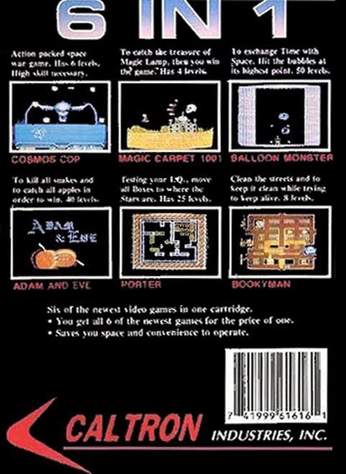 Caltron 6-in-1 box art for NES